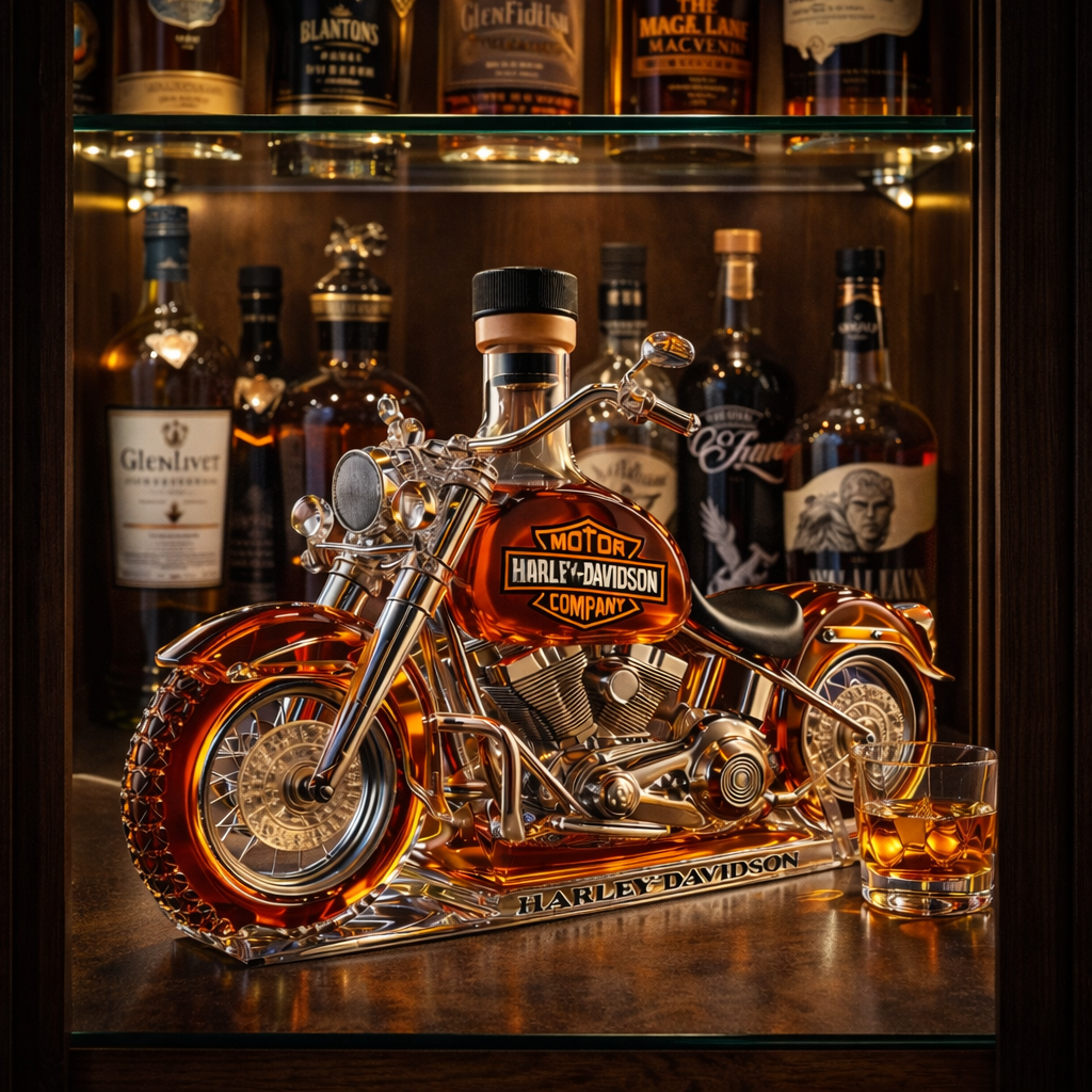 Harley Davidson Kiadás | Dekoratív Whisky Üveg – Különleges Ajándék