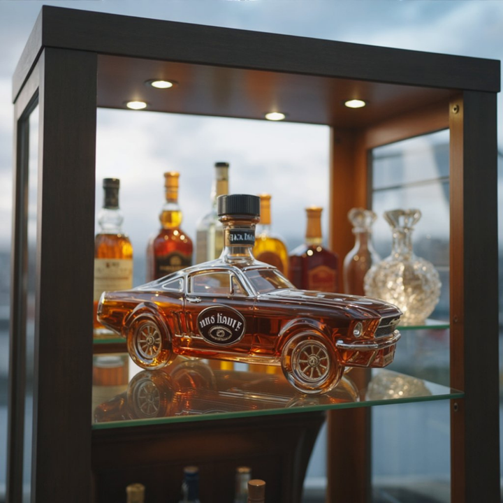 Mustang Kiadás | Dekoratív Whisky Üveg – Különleges Ajándék