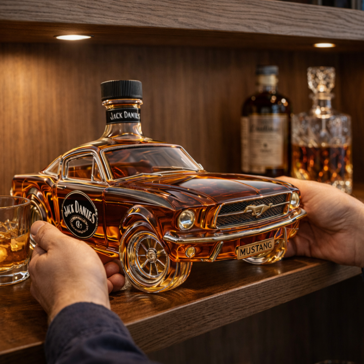 Mustang Kiadás | Dekoratív Whisky Üveg – Különleges Ajándék