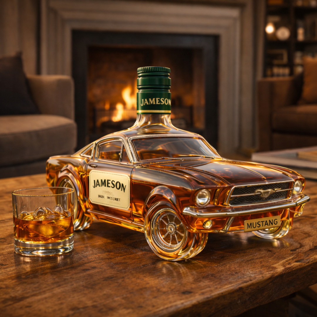 Mustang Kiadás | Dekoratív Whisky Üveg – Különleges Ajándék