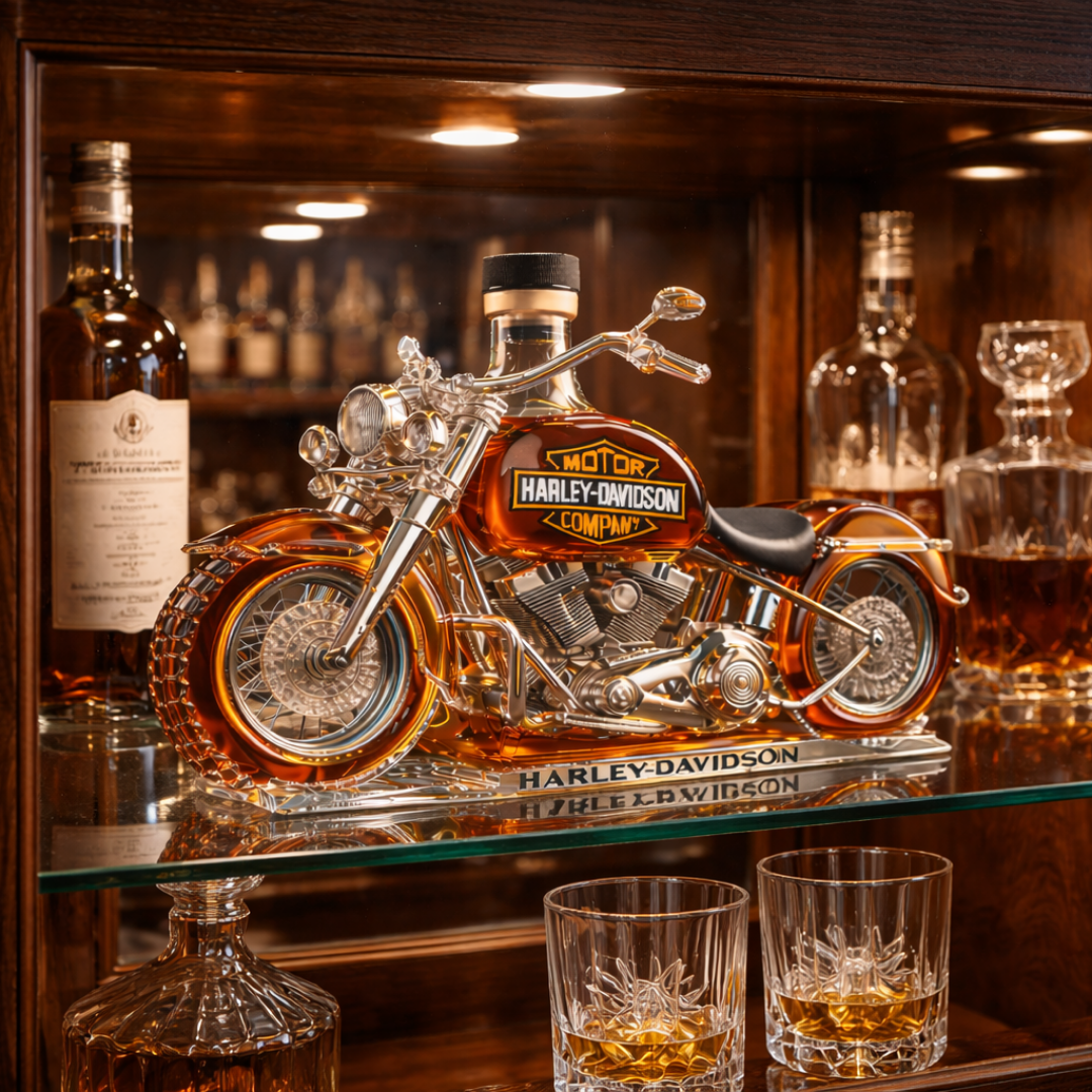 Harley Davidson Kiadás | Dekoratív Whisky Üveg – Különleges Ajándék
