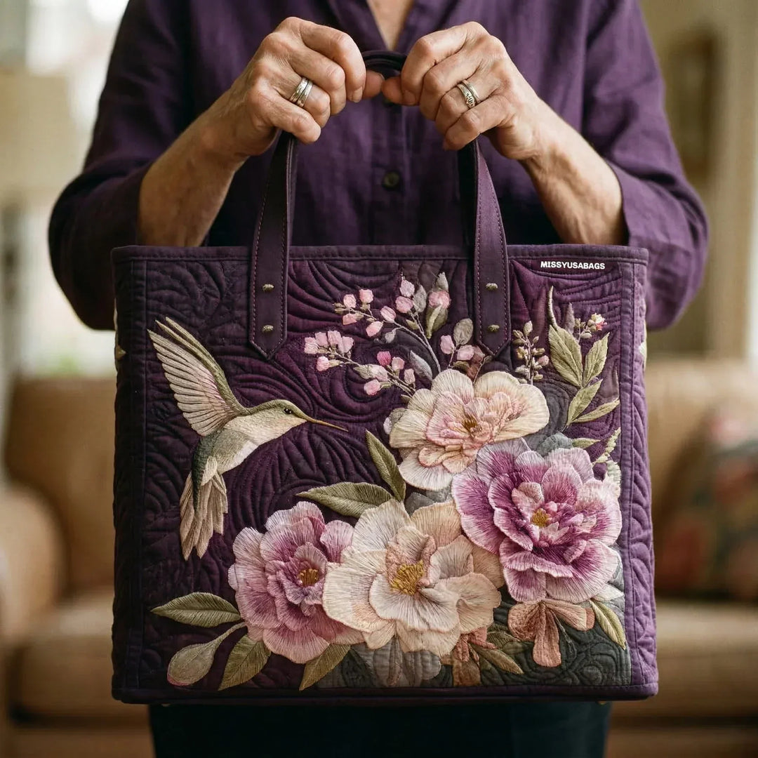 Kolibri és Orchideák | Kézzel Varrott Kézitáska