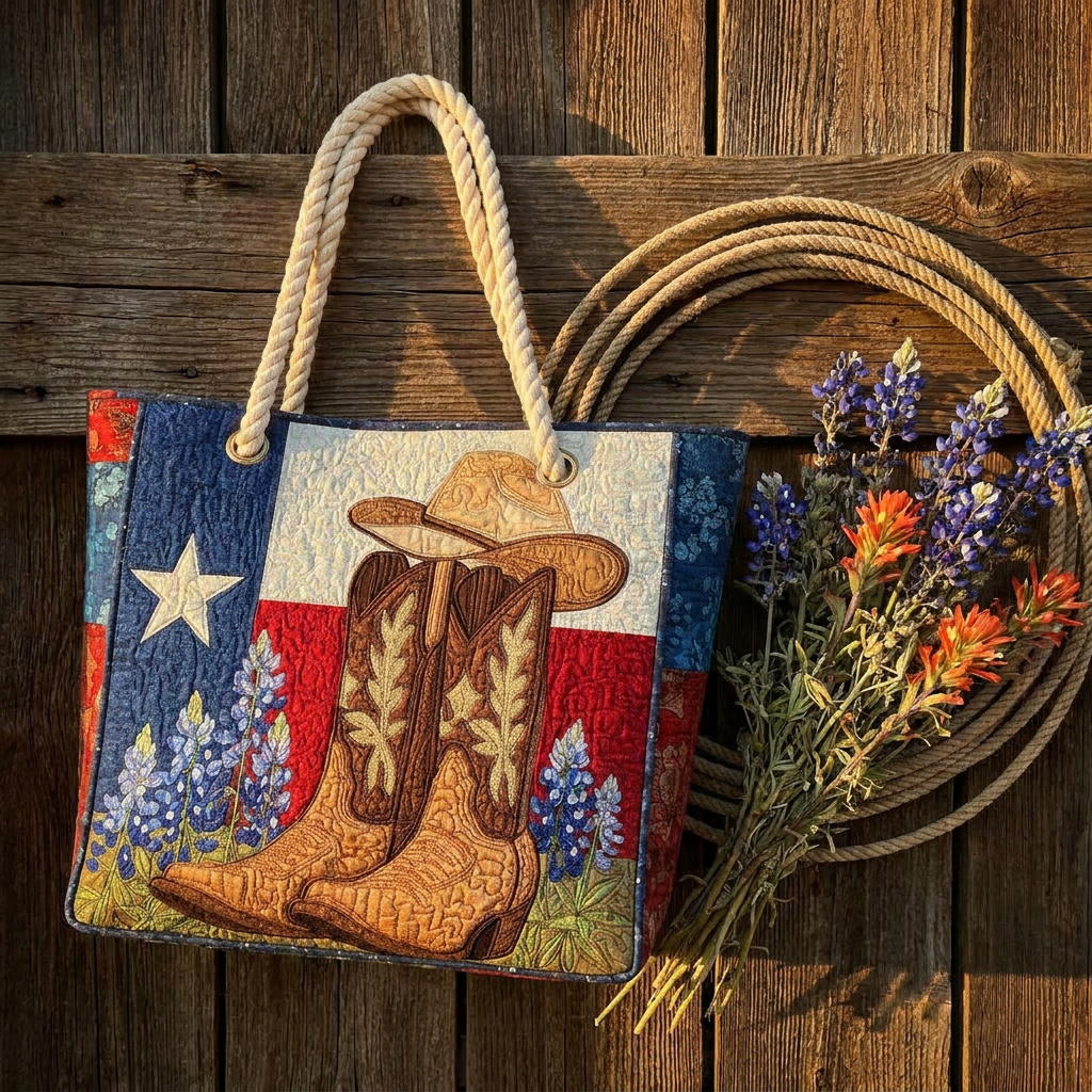 Texas Büszkesége – Kézzel Készített Strandtáska