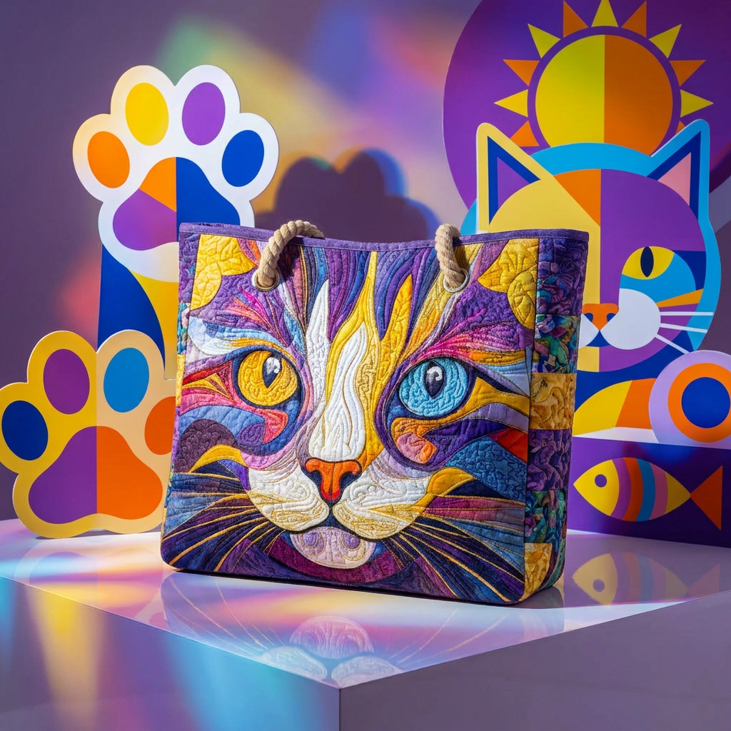 Catitude – Kézzel Készített Strandtáska