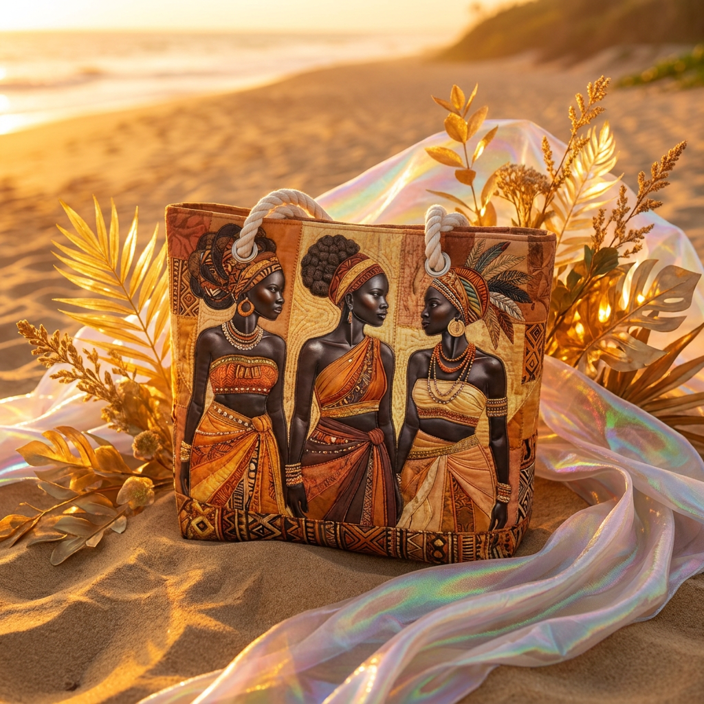 Melanin Queens Glow – Kézzel Készített Strandtáska