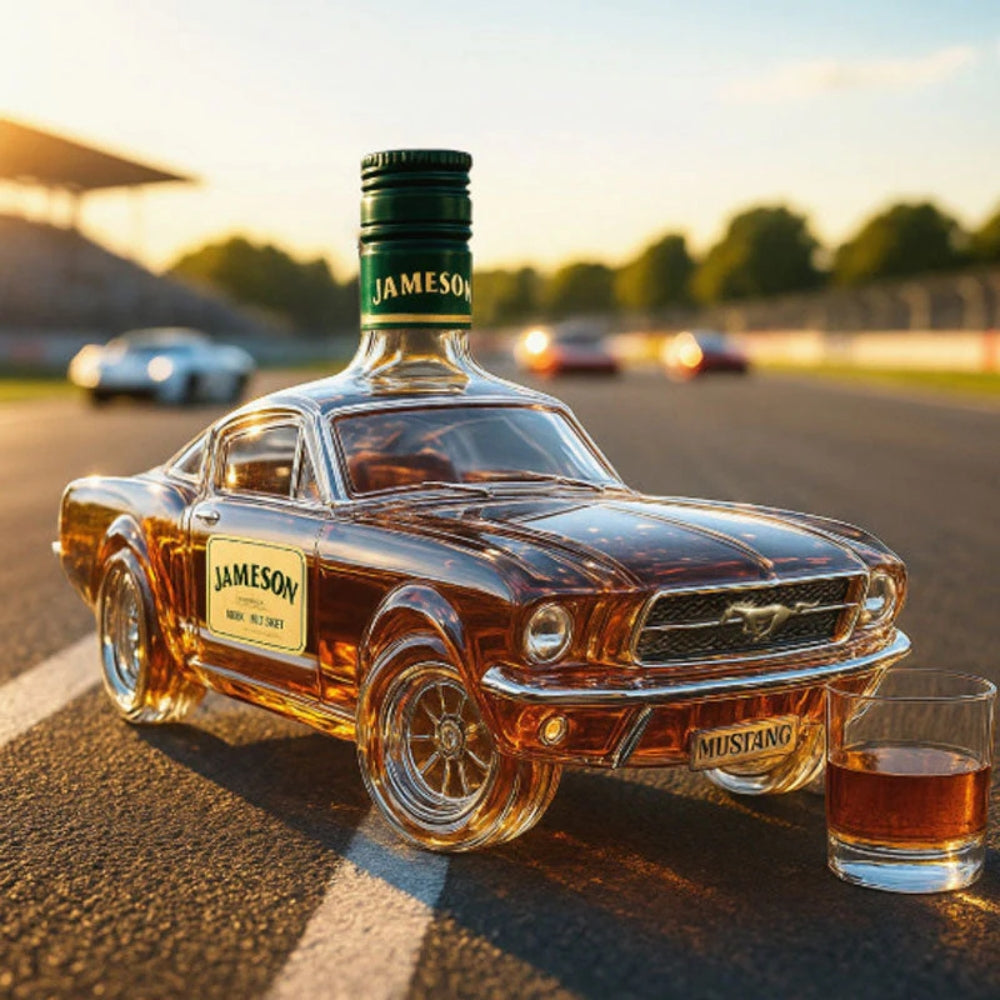 Mustang Kiadás | Dekoratív Whisky Üveg – Különleges Ajándék